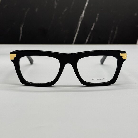 NEW BOTTEGA VENETA BV1059O 001 SQUARE BLACK WOMEN EYEGLASSES - Picture 3 of 10